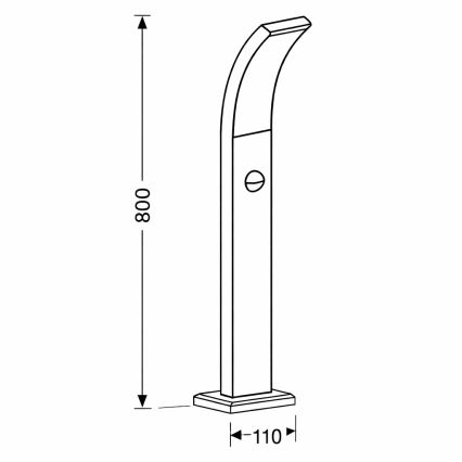 Brilagi - Светодиодный уличный светильник с датчиком ARCELO LED/9W/230V 80 см IP44