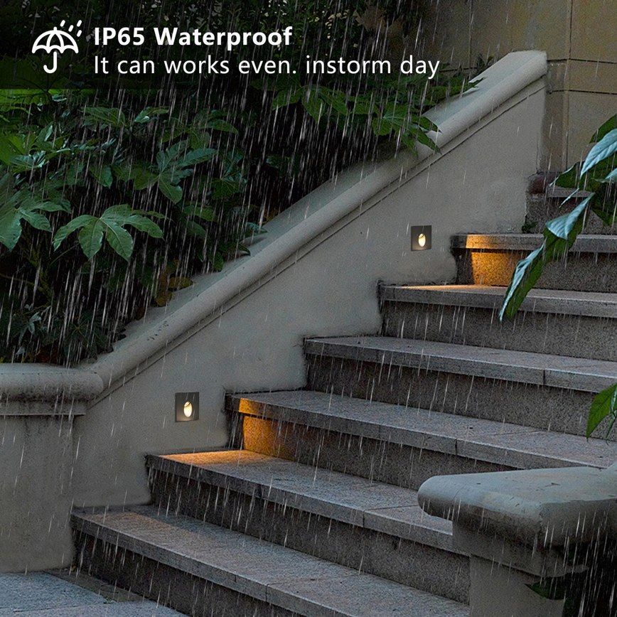 Brilagi - наружный встраиваемый LED-светильник STAIRDOT LED/2W/230V, чёрный, IP65, квадратный