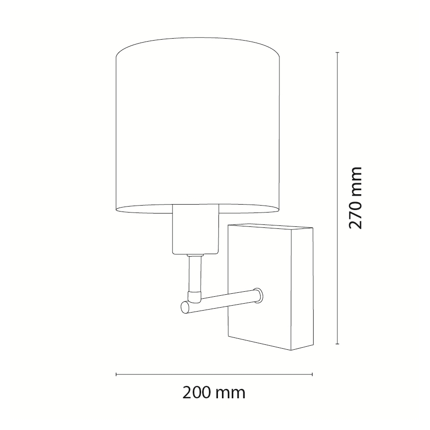 BRILAGI - Детский настенный светильник BOBO WOOD 1xE27/25W/230V дуб/чёрный/бежевый/в горошек