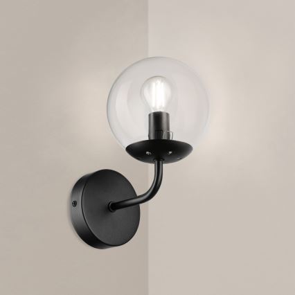 Brilagi - Настенная лампа MALIVA 1xE14/15W/230V чёрная/прозрачная