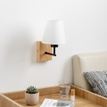 Brilagi - Настенная лампа NUBILA WOOD 1xE27/25W/230V дуб/белый