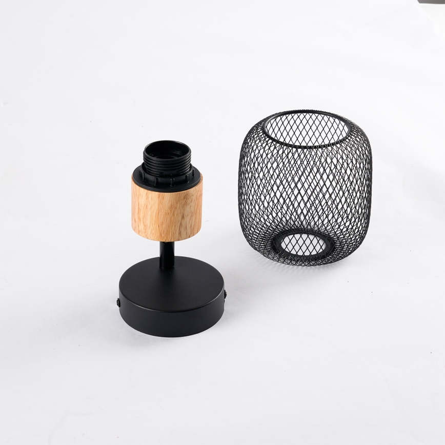 Brilagi - Настенный спот BASKLITE 1xE27/15W/230V дерево/чёрный