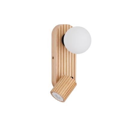Brilagi - Настенный точечный светильник MODERN WOOD 1xG9/5W/230V + 1xGU10/8W из древесины гевеи