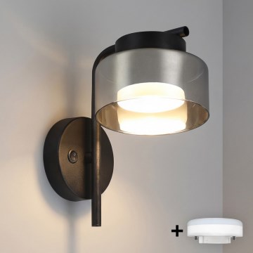 Brilagi - Настенный светильник AURA LUX 1xGX53/30W/230V черный/дымчатый