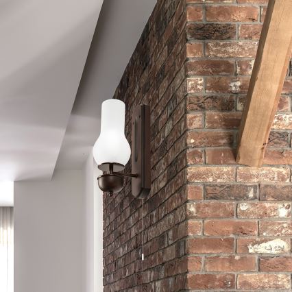 Brilagi - Настенный светильник COTTAGE 1xE14/40W/230V бук/белый