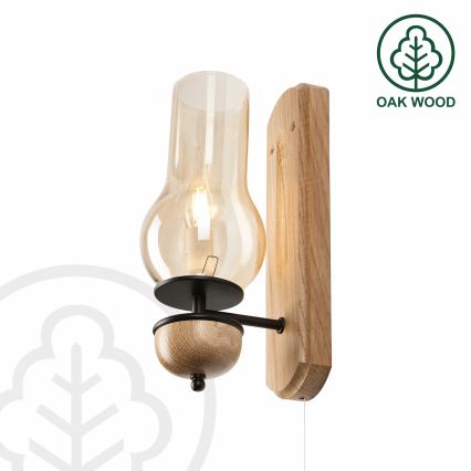 Brilagi - Настенный светильник COTTAGE 1xE14/40W/230V дуб/коричневый
