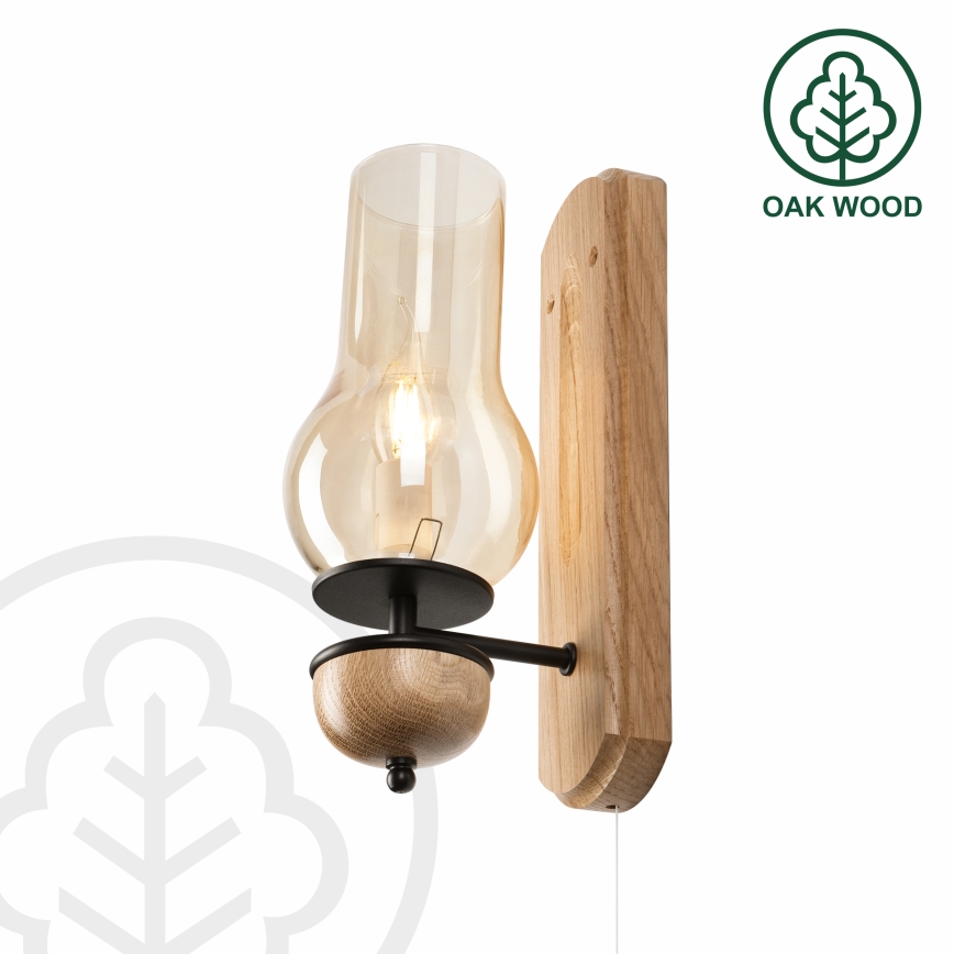 Brilagi - Настенный светильник COTTAGE 1xE14/40W/230V дуб/коричневый