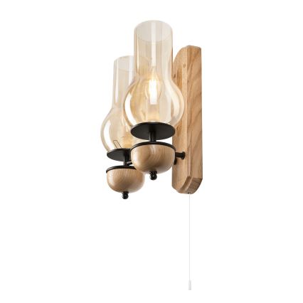 Brilagi - Настенный светильник COTTAGE 2xE14/40W/230V дуб/коричневый