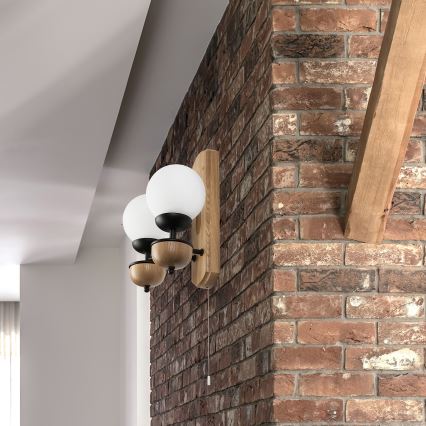 Brilagi - Настенный светильник COTTAGE 2xG9/40W/230V дуб/белый
