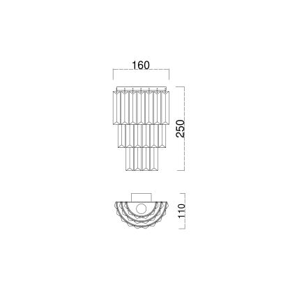 Brilagi - Настенный светильник CRYSTAL 1xE14/60W/230V блестящий хром