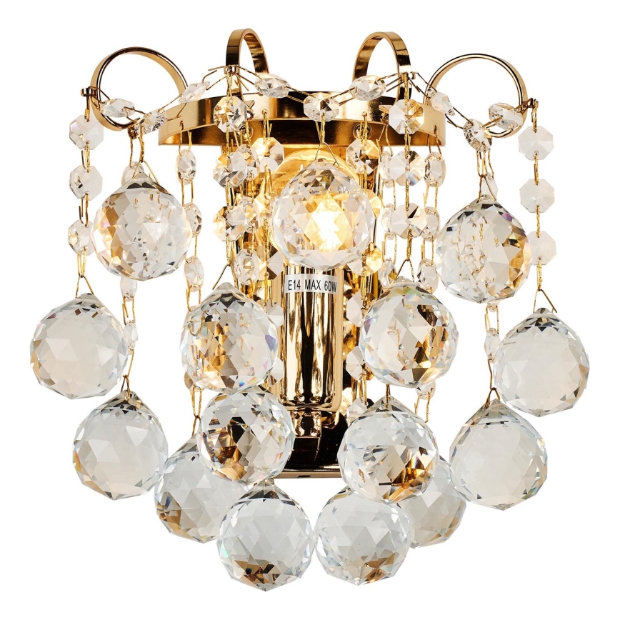 Brilagi - Настенный светильник CRYSTAL 1xE14/60W/230V золотистый