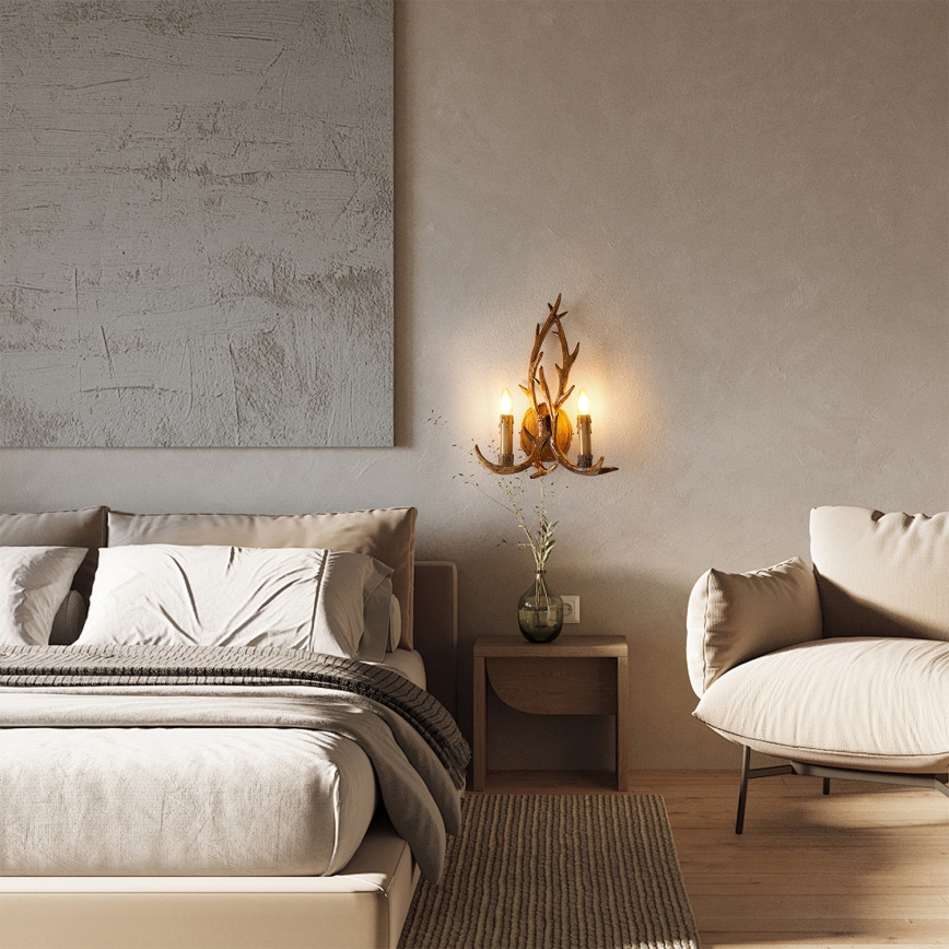 Brilagi - Настенный светильник DEER 2xE14/10W/230V в виде рогов