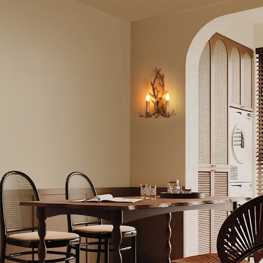 Brilagi - Настенный светильник DEER 2xE14/10W/230V в виде рогов