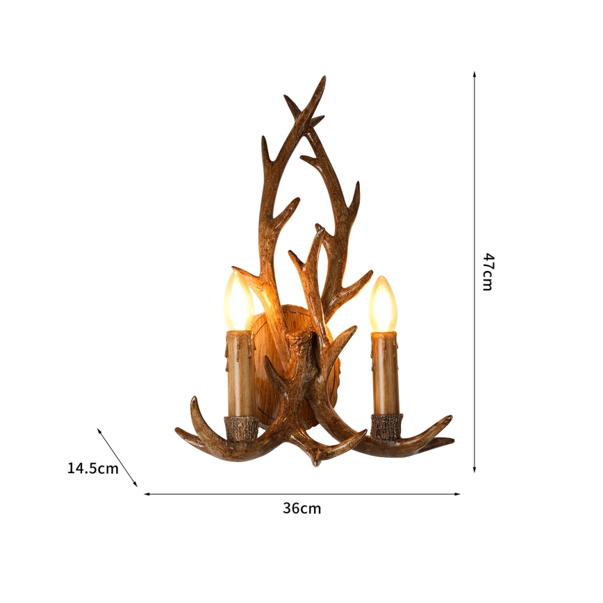 Brilagi - Настенный светильник DEER 2xE14/10W/230V в виде рогов