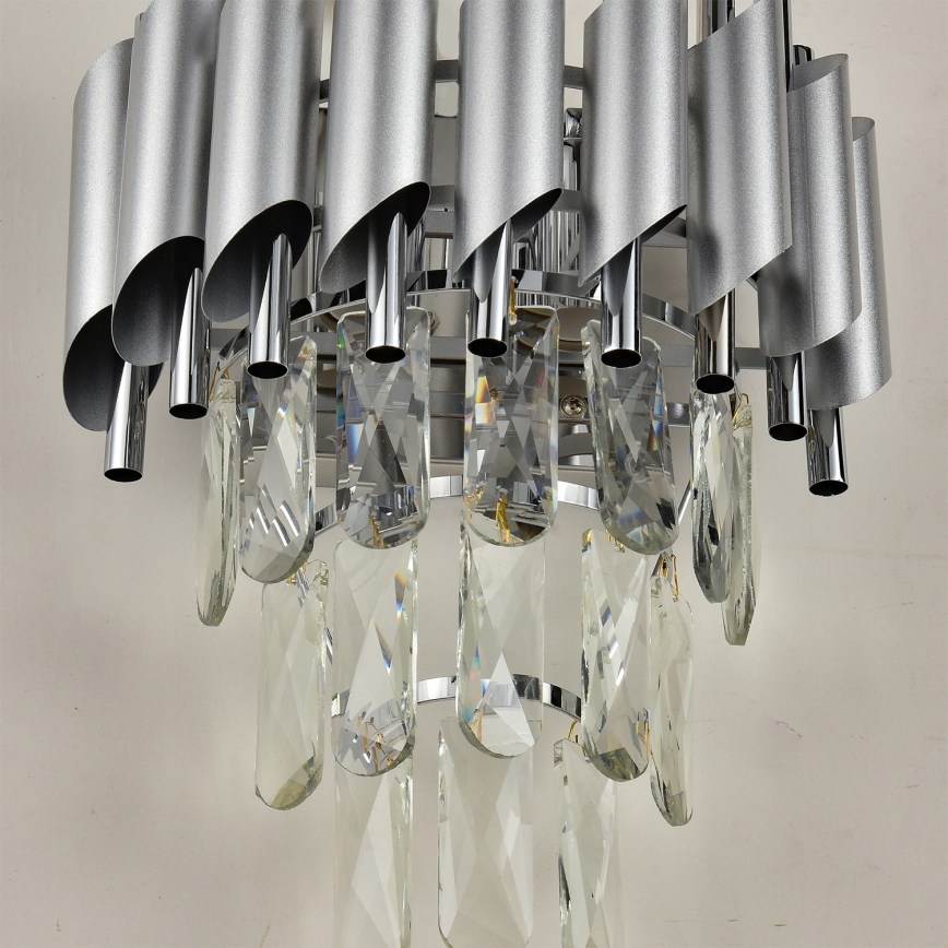 Brilagi - Настенный светильник ECLIPSE 2xE14/10W/230V серебристый