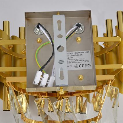 Brilagi - Настенный светильник ECLIPSE 2xE14/10W/230V золотой