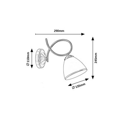 Brilagi - Настенный светильник FRED 1xE27/60W/230V бронзовый