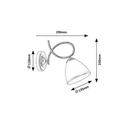 Brilagi - Настенный светильник FRED 1xE27/60W/230V, глянцевый хром