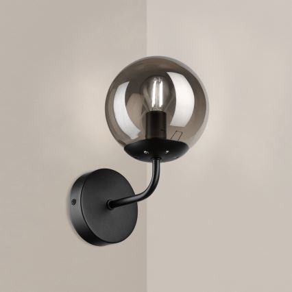Brilagi - Настенный светильник MALIVA 1xE14/15W/230V черный/дымчатый