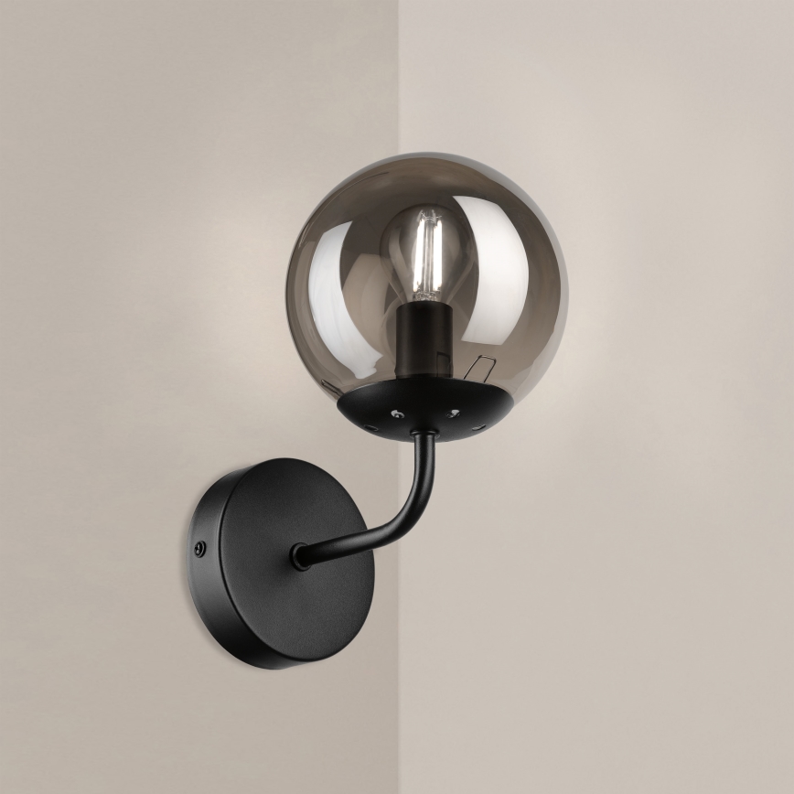 Brilagi - Настенный светильник MALIVA 1xE14/15W/230V черный/дымчатый