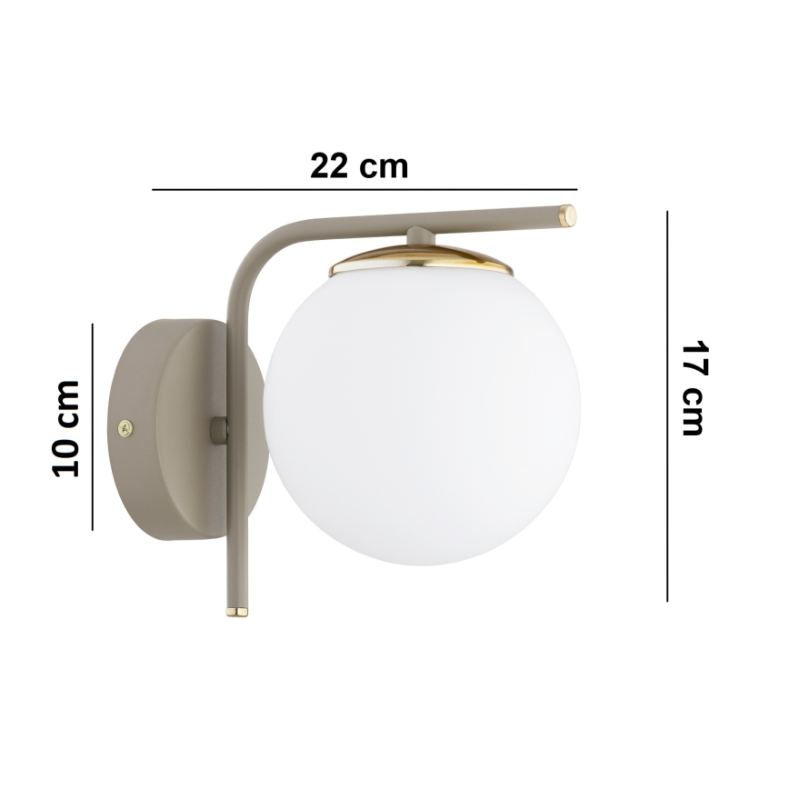Brilagi - Настенный светильник MILO ECRU 1xE27/60W/230V бежевый/золотой