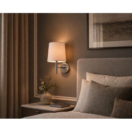 Brilagi - Настенный светильник MONTE 1xE27/15W/230V бежевый/полированный хром