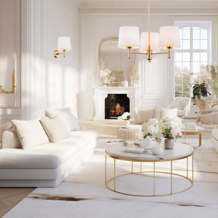 Brilagi - Настенный светильник MONTE 1xE27/60W/230V кремовый/золотой