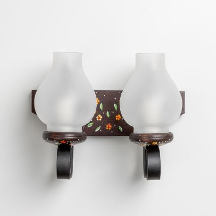 Brilagi - Настенный светильник QUEEN 2xE14/40W/230V бук/венге