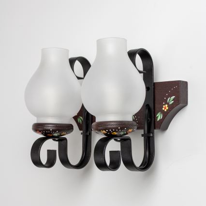 Brilagi - Настенный светильник QUEEN 2xE14/40W/230V бук/венге