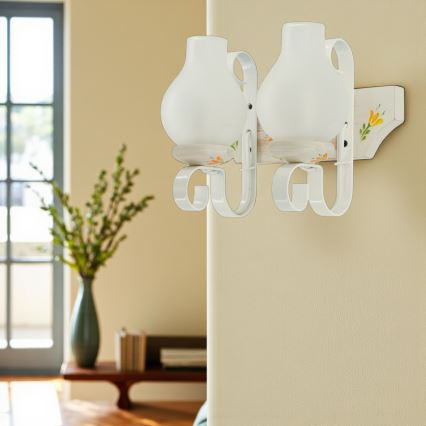 Brilagi - Настенный светильник QUEEN 2xE14/40W/230V бук/кремовый