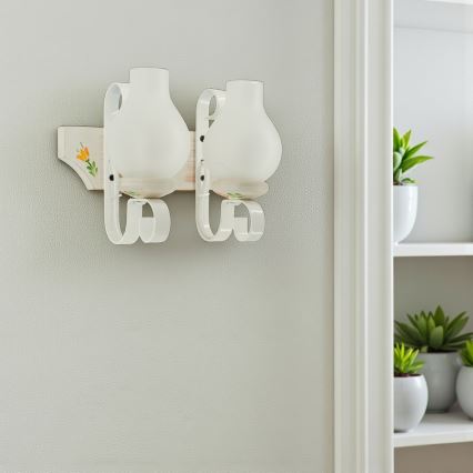 Brilagi - Настенный светильник QUEEN 2xE14/40W/230V бук/кремовый