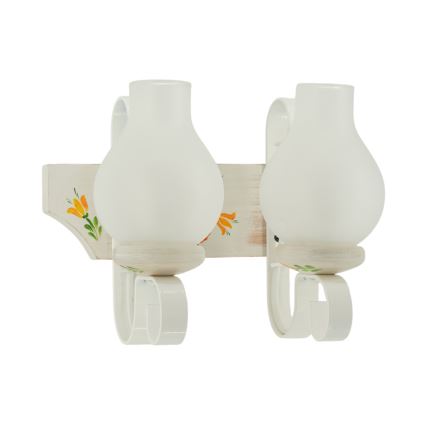 Brilagi - Настенный светильник QUEEN 2xE14/40W/230V бук/кремовый