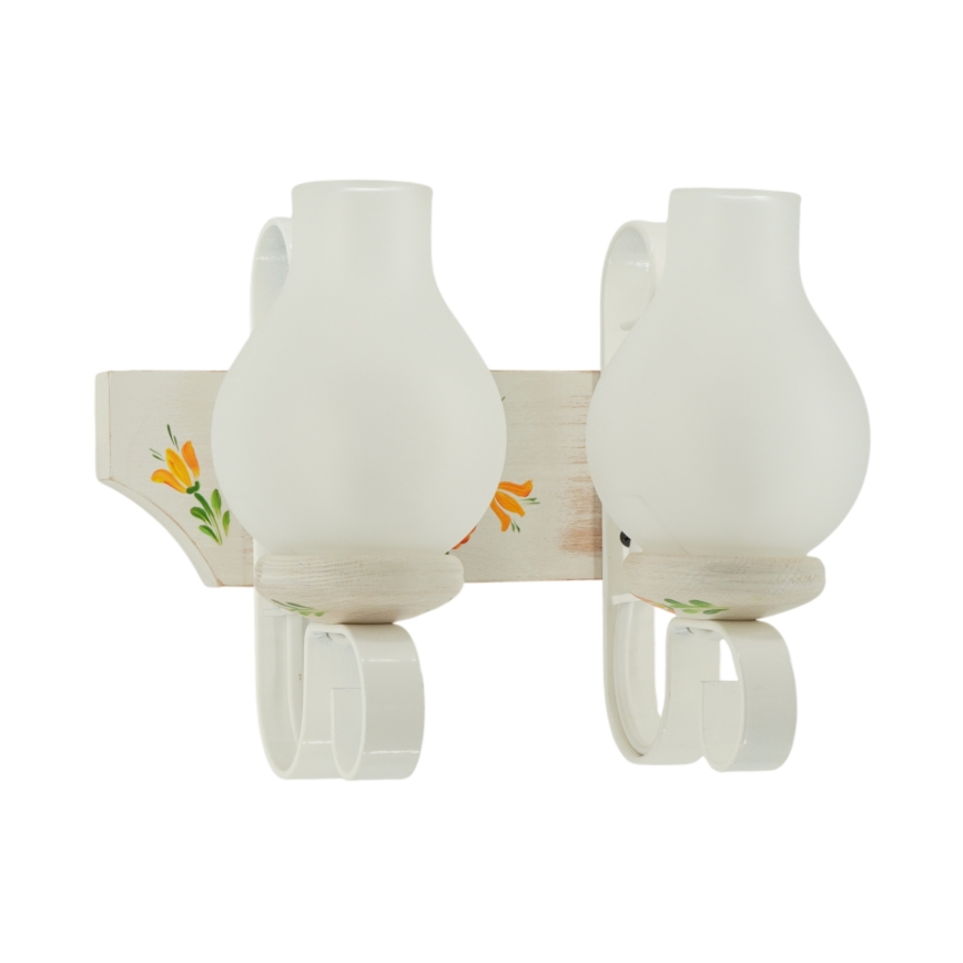 Brilagi - Настенный светильник QUEEN 2xE14/40W/230V бук/кремовый