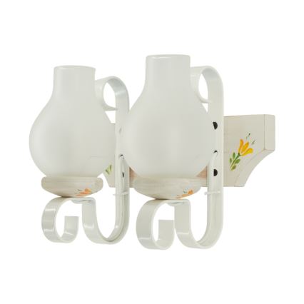 Brilagi - Настенный светильник QUEEN 2xE14/40W/230V бук/кремовый