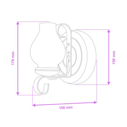 Brilagi - Настенный светильник ROATA APLICA 1xE14/40W/230V бук
