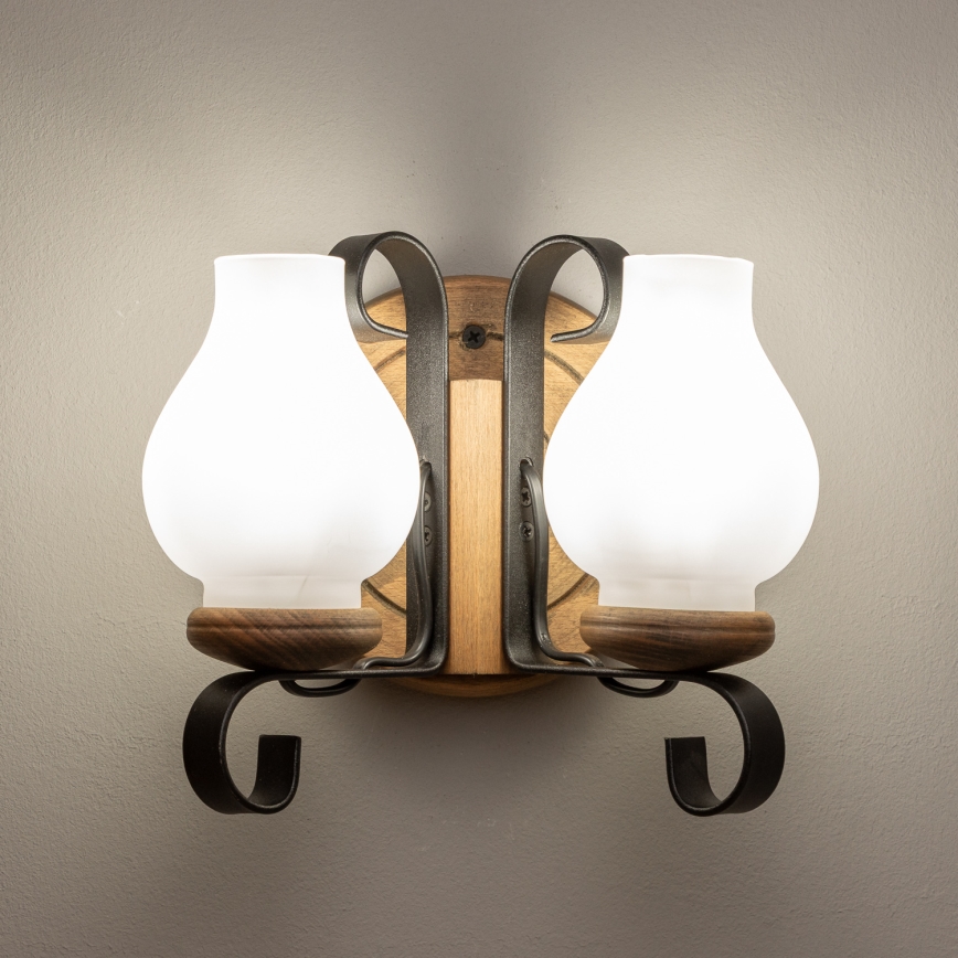 Brilagi - Настенный светильник ROATA APLICA 2xE14/40W/230V бук