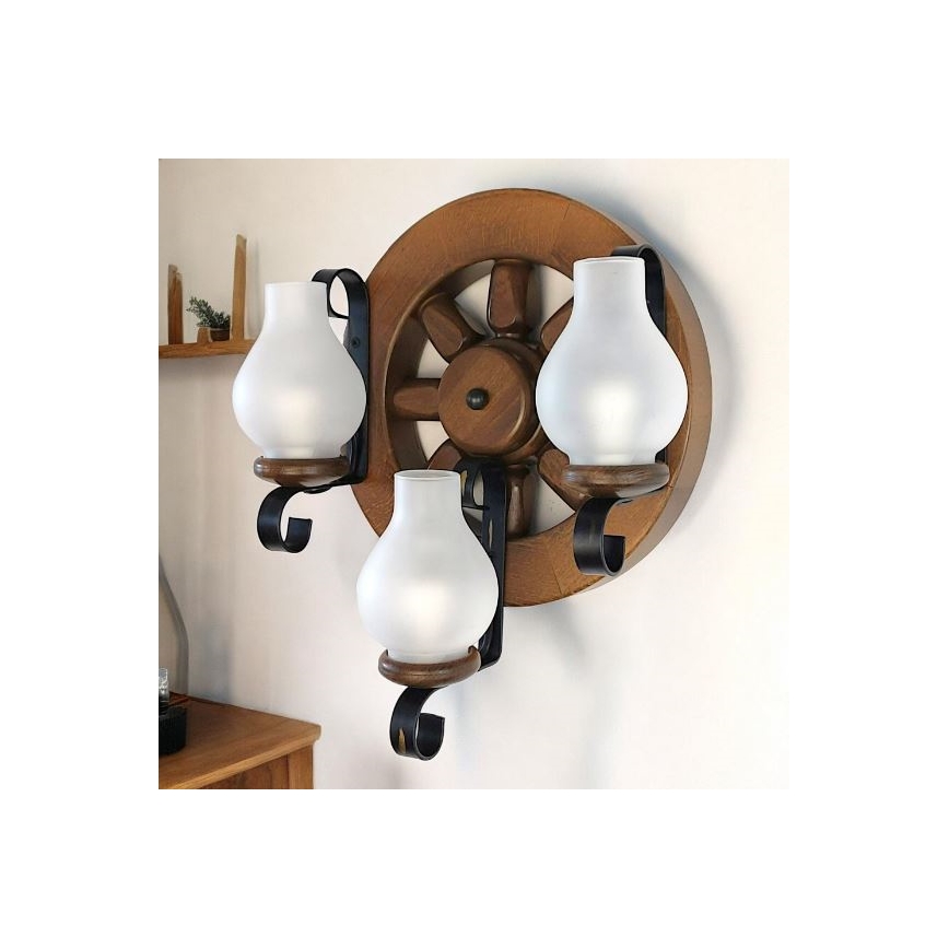 Brilagi - Настенный светильник ROATA APLICA 3xE14/40W/230V бук/орех