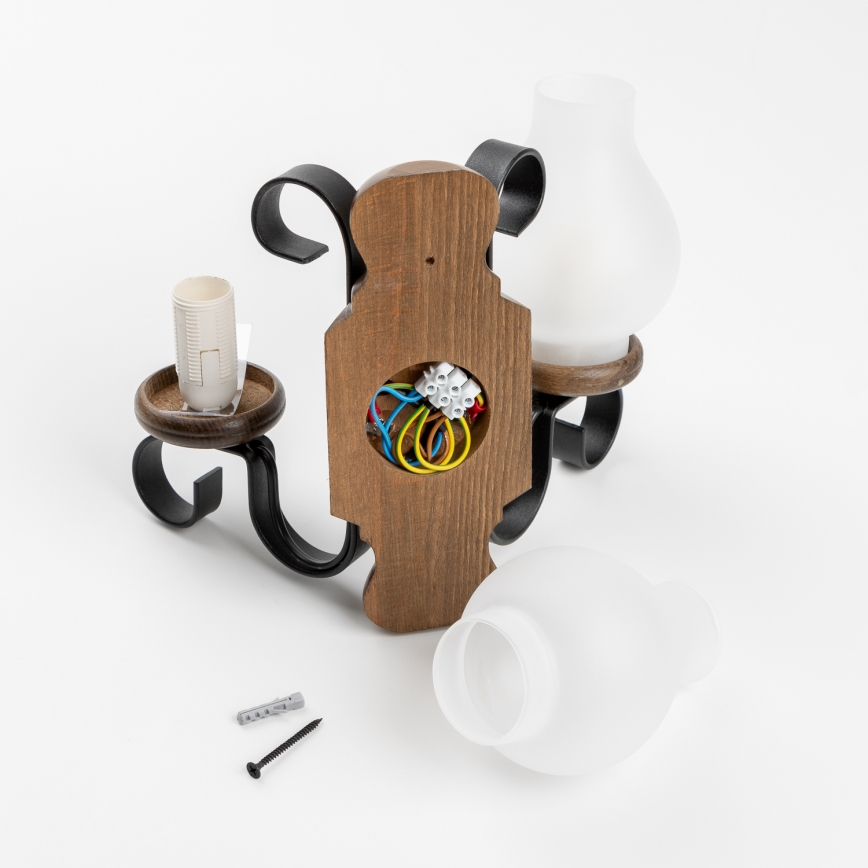 Brilagi - Настенный светильник RUSTIC 2xE14/40W/230V бук/орех