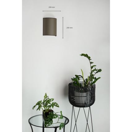 Brilagi - Настенный светильник SEMI 1xE27/15W/230V диаметр 20 см коричневый