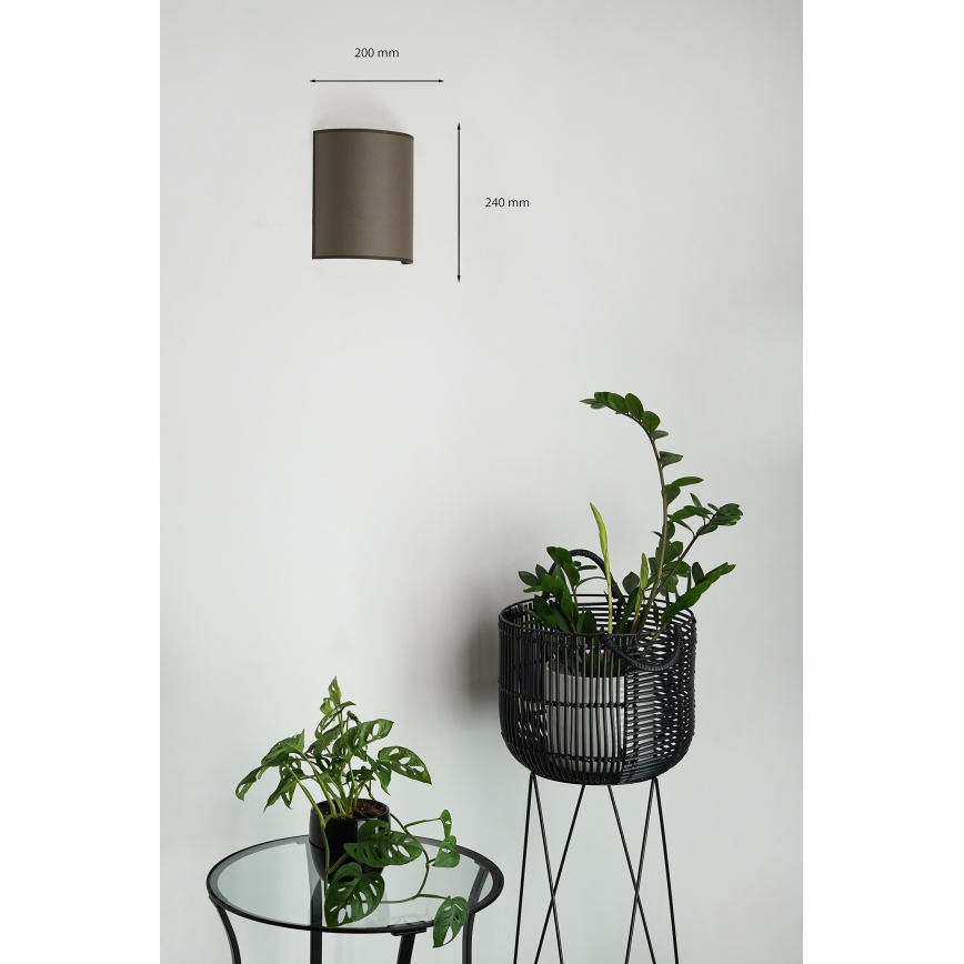 Brilagi - Настенный светильник SEMI 1xE27/15W/230V диаметр 20 см коричневый