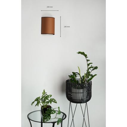 Brilagi - Настенный светильник SEMI 1xE27/15W/230V диаметр 20 см коричневый