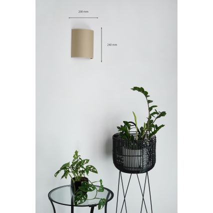 Brilagi - Настенный светильник SEMI 1xE27/15W/230V диаметр 20 см бежевый