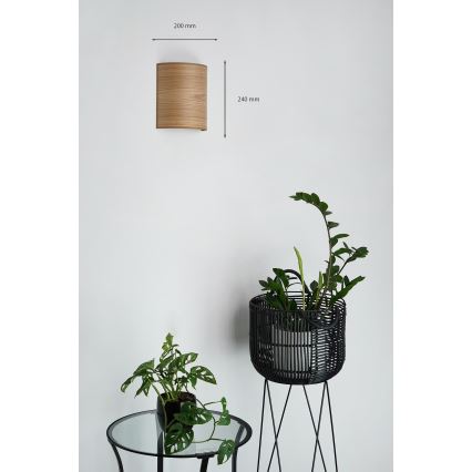 Brilagi - Настенный светильник SEMI 1xE27/15W/230V диаметр 20 см коричневый