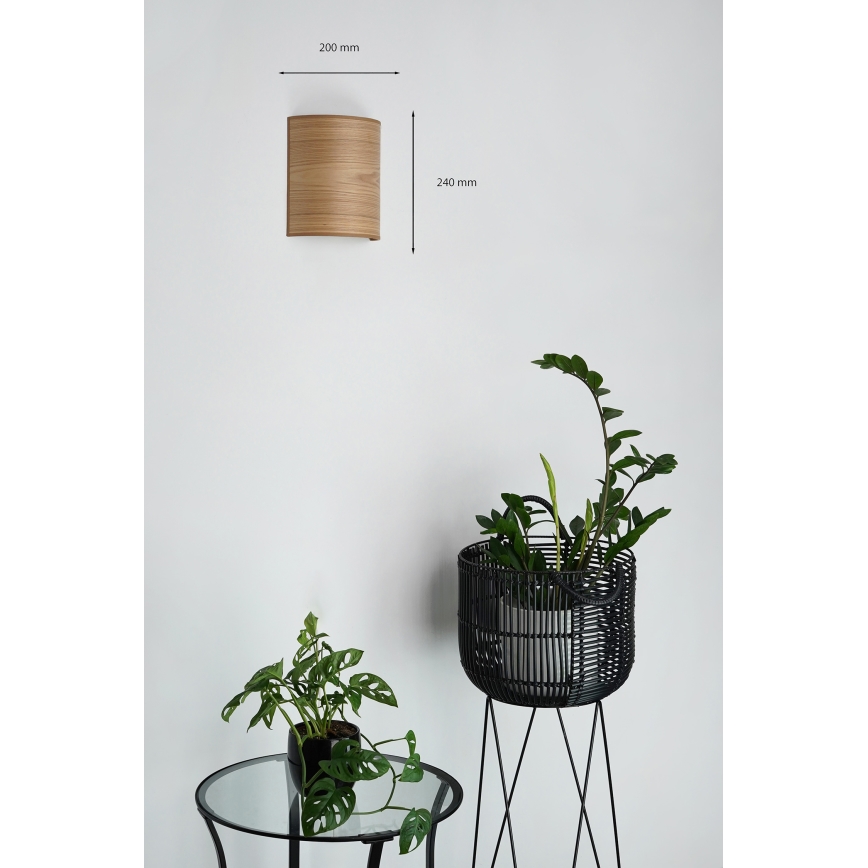 Brilagi - Настенный светильник SEMI 1xE27/15W/230V диаметр 20 см коричневый