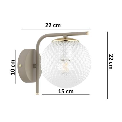 BRILAGI - Настенный светильник STELLA 1xE27/60W/230V бежевый/золотой