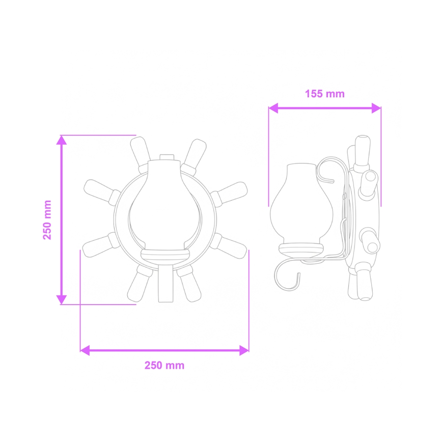 Brilagi - Настенный светильник TIMONA 1xE14/40W/230V бук/орех