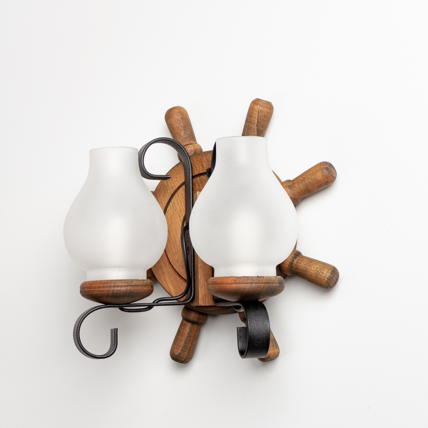 Brilagi - Настенный светильник TIMONA 2xE14/40W/230V бук