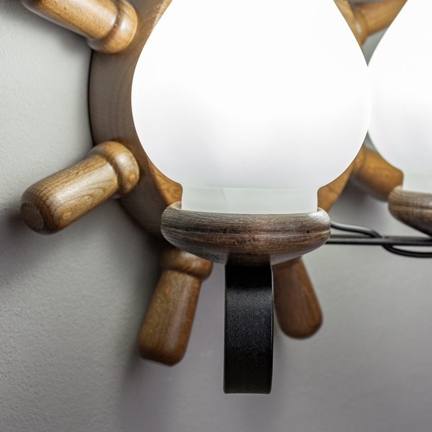 Brilagi - Настенный светильник TIMONA 2xE14/40W/230V бук/орех