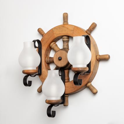 Brilagi - Настенный светильник TIMONA 3xE14/40W/230V бук