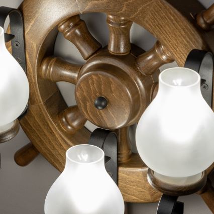 Brilagi - Настенный светильник TIMONA 3xE14/40W/230V бук/орех